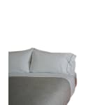 Canopy by Hilton T300 Blend Plain Matt Weave Pillowcase, Queen 21X34 FS, White w/Grey